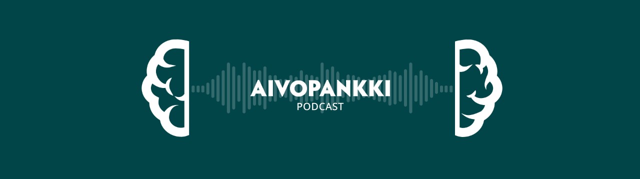 Kuvassa Aivopankki-podcast-banneri